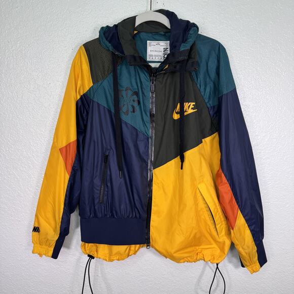 Nike Other - Nike X Sacai Jacket Mens Medium Windbreaker Colorblock Double Zip Streetwear